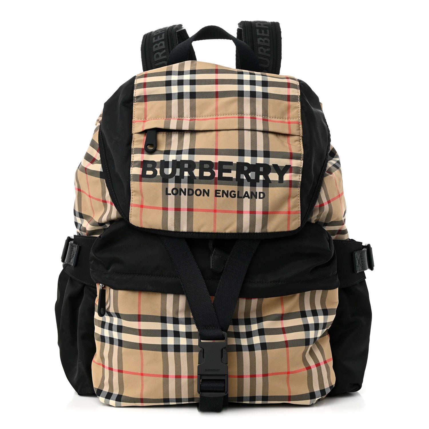 Burberry Nylon Logo Print Wilfin Backpack Archive Beige 1 of 11