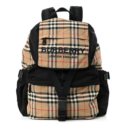 Burberry Nylon Logo Print Wilfin Backpack Archive Beige 1 of 11