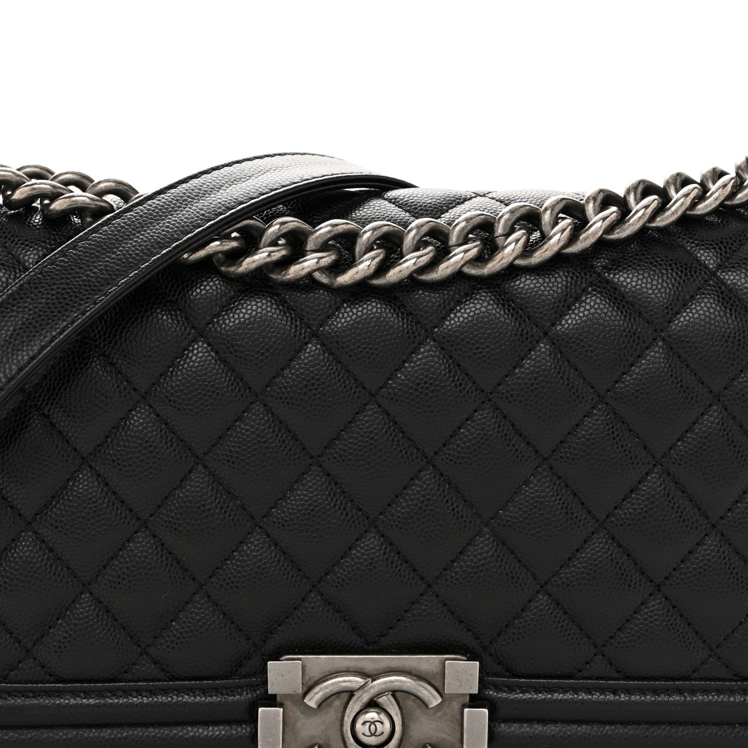 Chanel Caviar Quilted Medium Boy Flap Black 8 of 11
