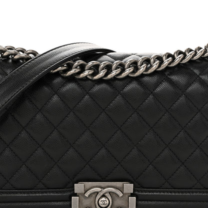 Chanel Caviar Quilted Medium Boy Flap Black 8 of 11