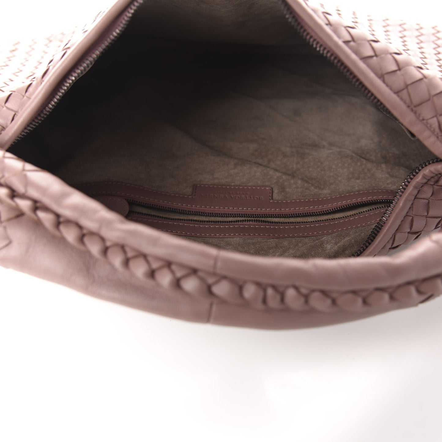 Nappa Intrecciato Medium Veneta Hobo Rose
