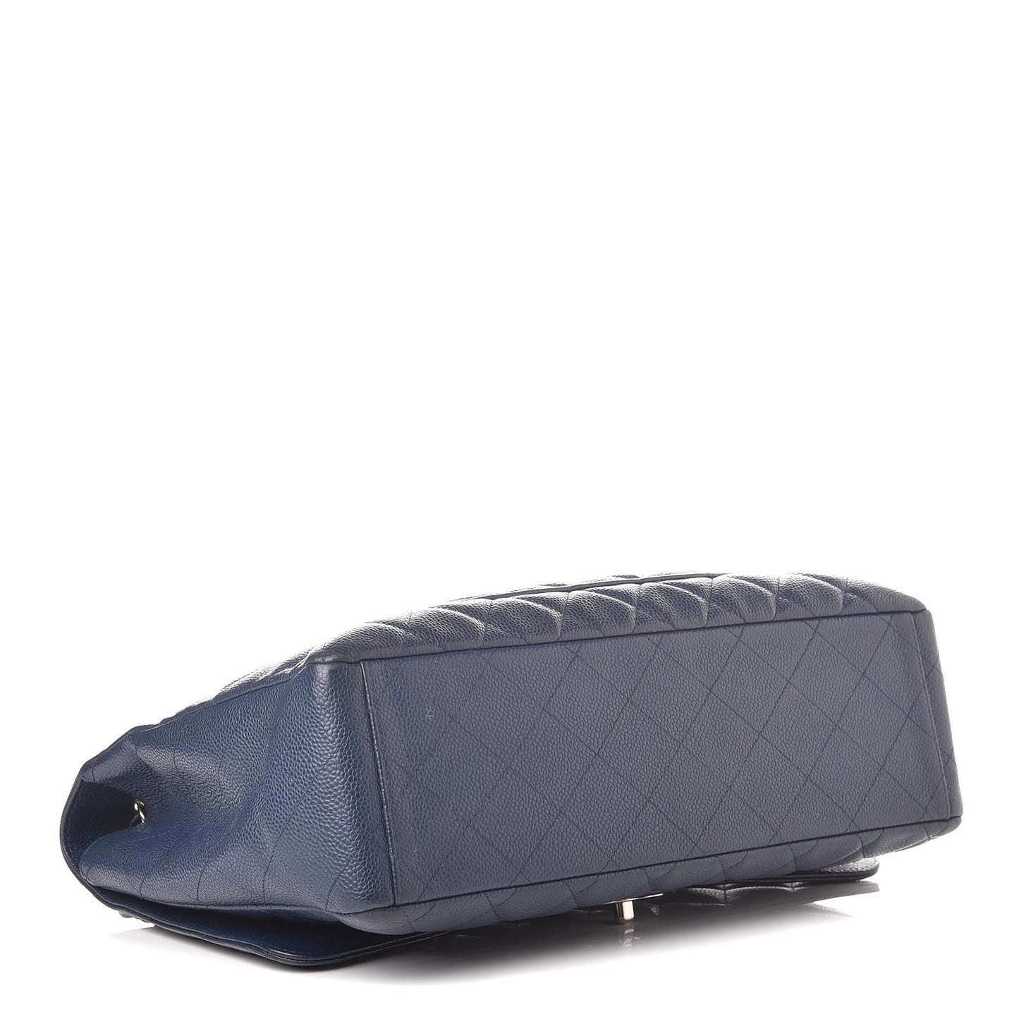 Caviar Quilted Maxi Single Flap Blue