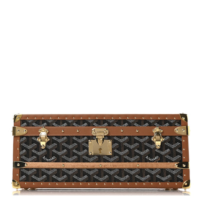 Goyard Goyardine 352 Trunk Black Tan 1 of 12