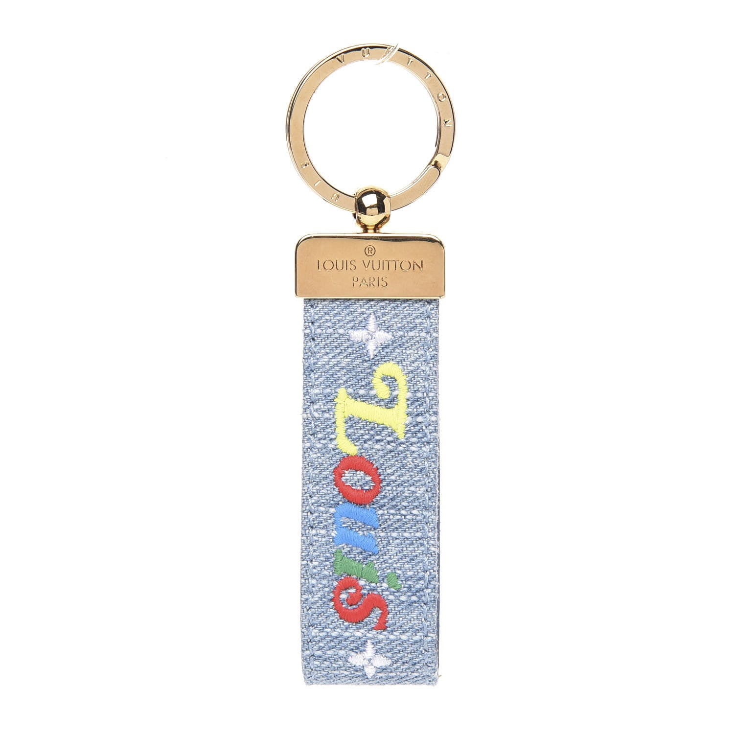 Louis Vuitton Denim New Wave Dragonne Key Holder 1 of 4