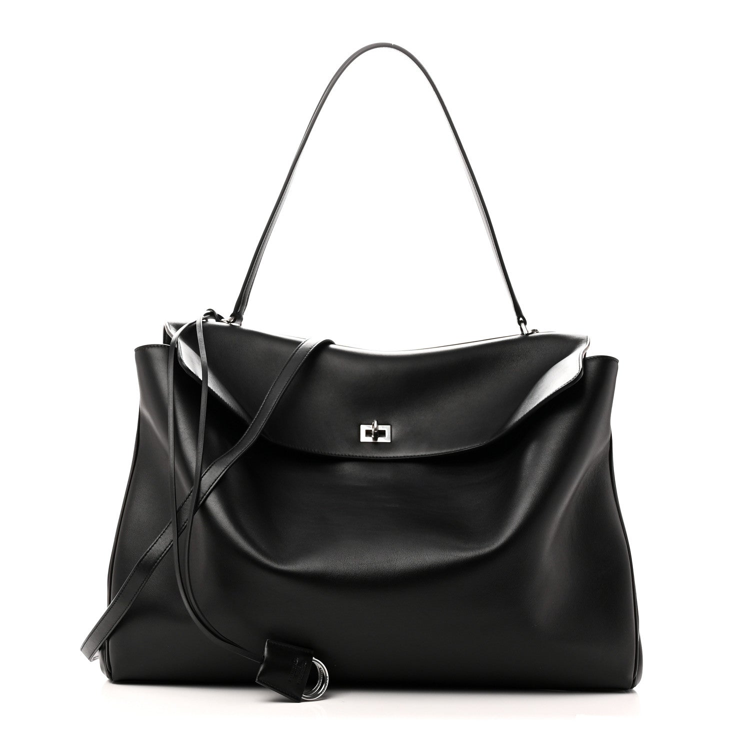 Balenciaga Smooth Calfskin Rodeo XL Top Handle Handbag Black 1 of 10