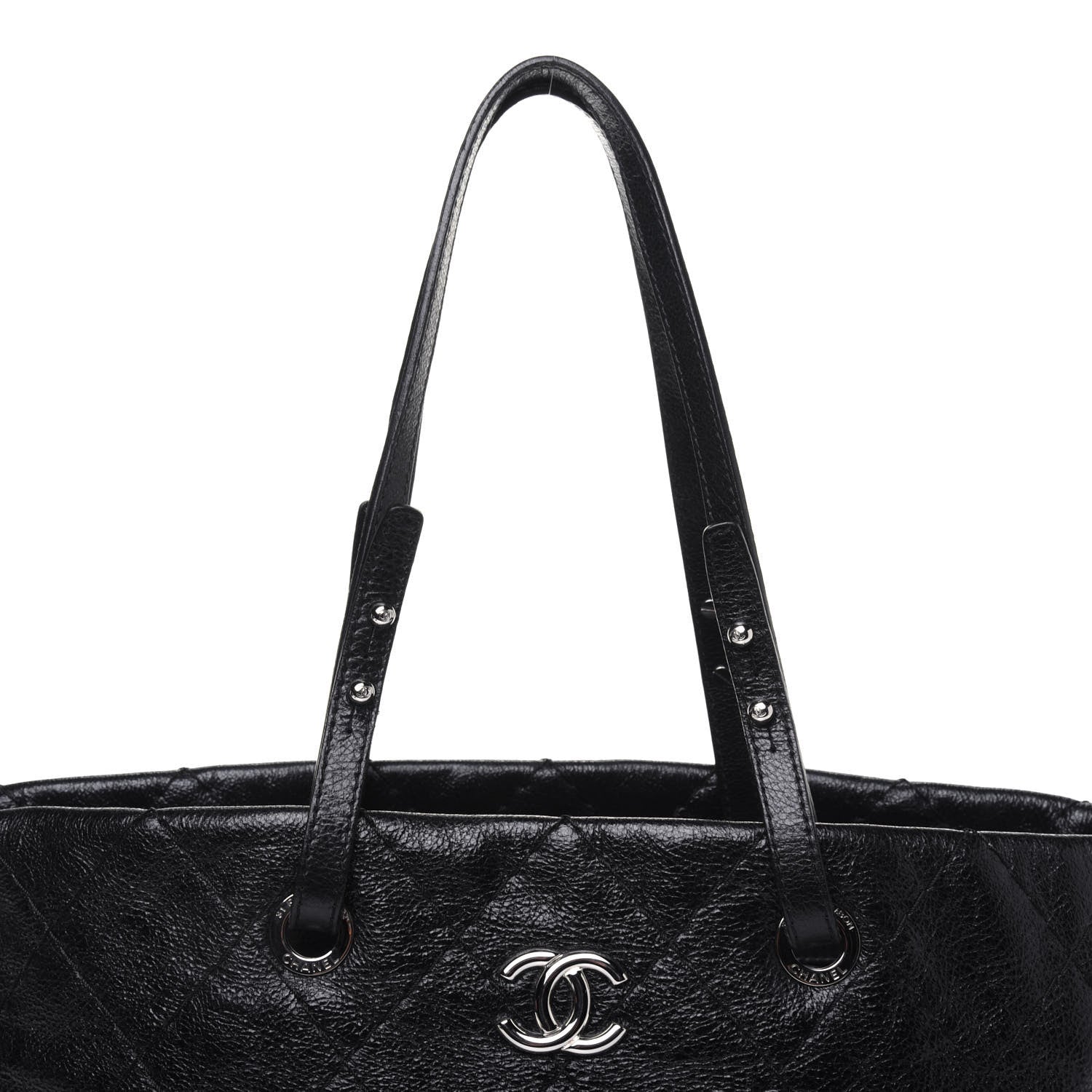 Chanel Glazed Calfskin Large On The Road Tote Black 17 of 22