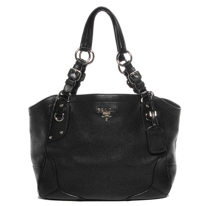 Prada Vitello Daino Shoulder Bag Black 1 of 10