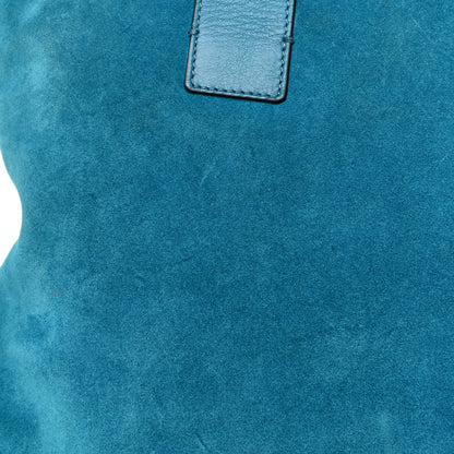 Burberry Suede Classic Check Shoulder Bag Blue 17 of 24