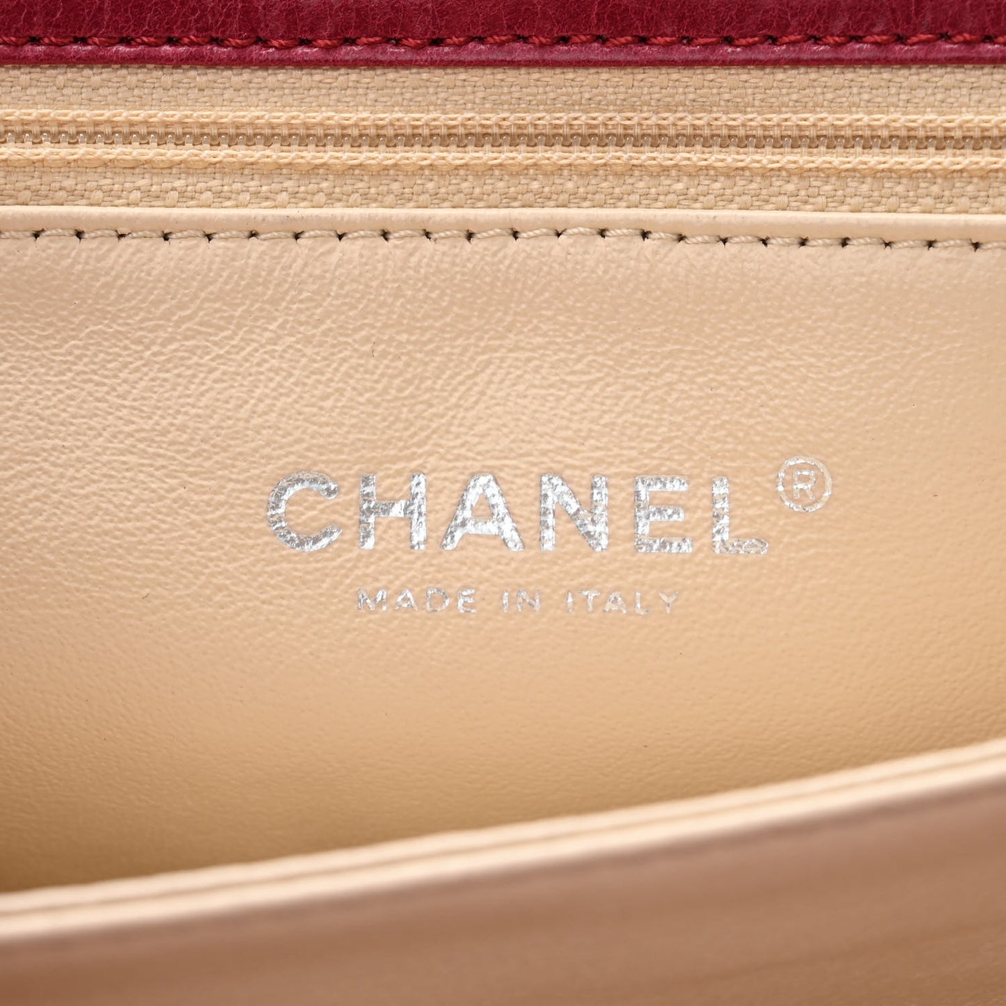Glazed Calfskin Quilted Soft Boy Flap Red