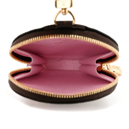 Louis Vuitton Monogram 2021 Christmas Animation Japanese Garden Round Coin Purse Wisteria Pink 5 of 7