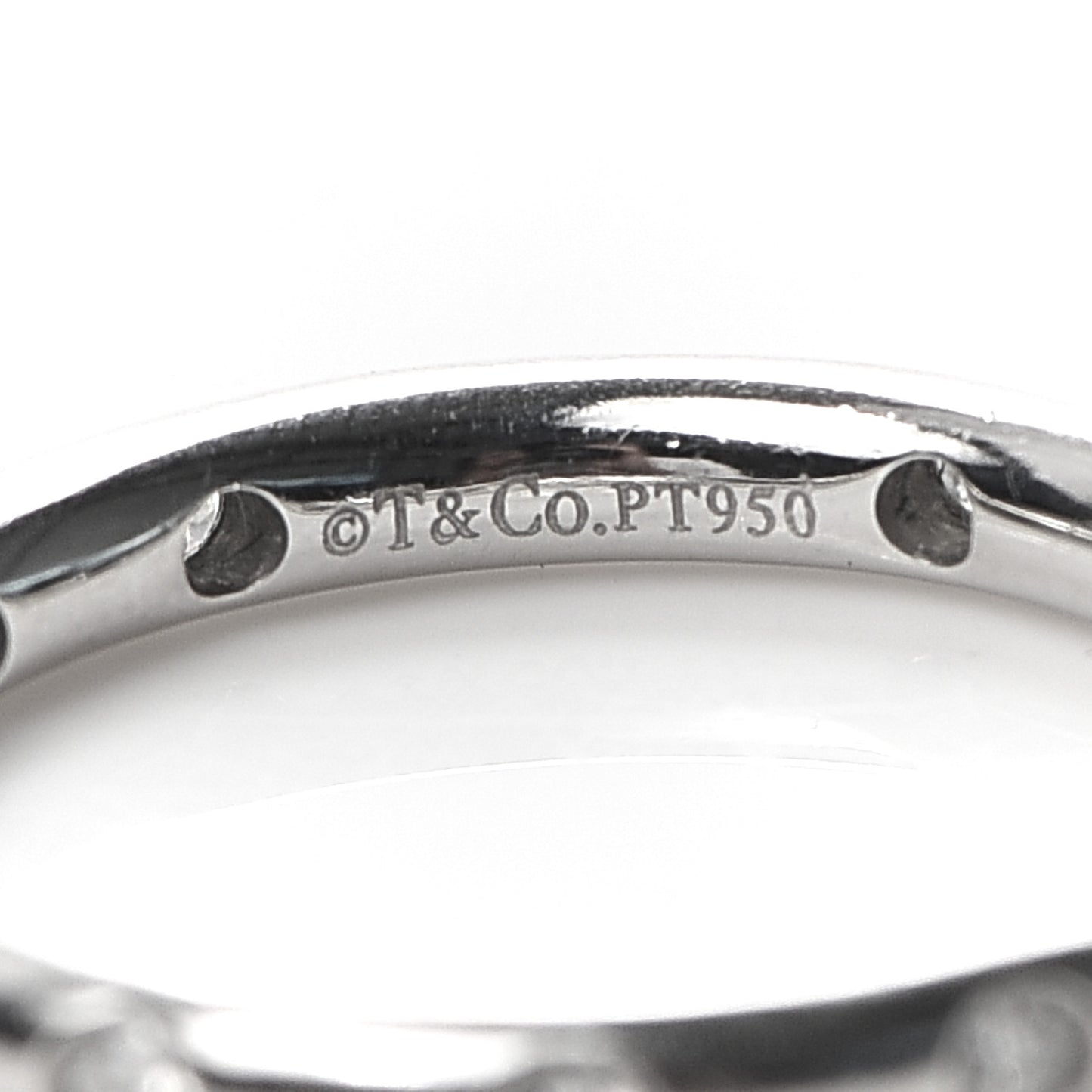 Platinum Diamond Bezet Band Ring 54 7