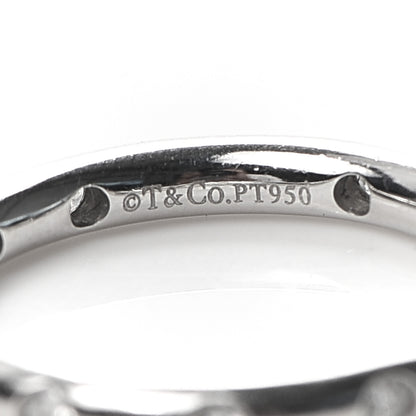 Tiffany Platinum Diamond Bezet Band Ring 54 7 4 of 5