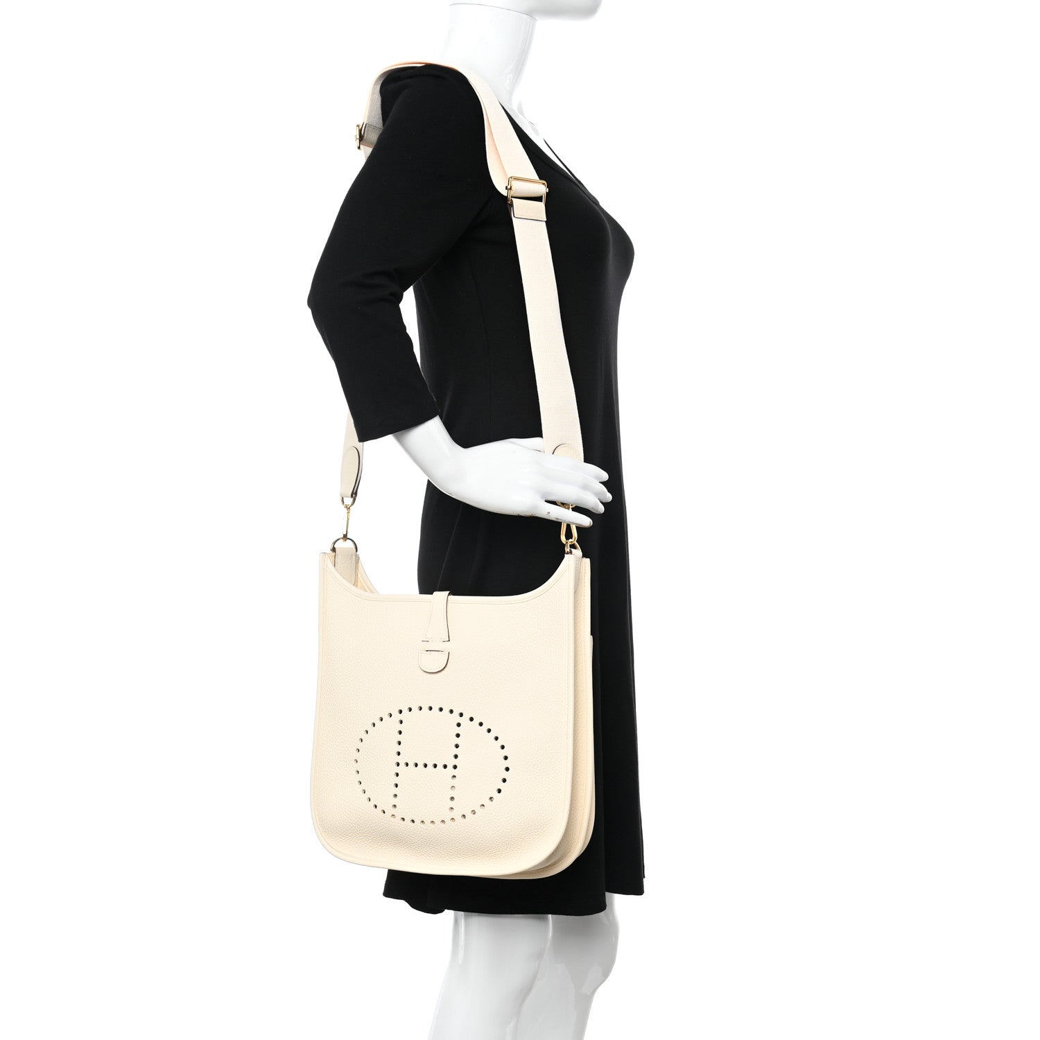 Hermes Taurillon Clemence Evelyne III PM Nata 2 of 11