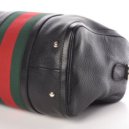 Gucci Calfskin Vintage Web Medium Boston Black 6 of 9