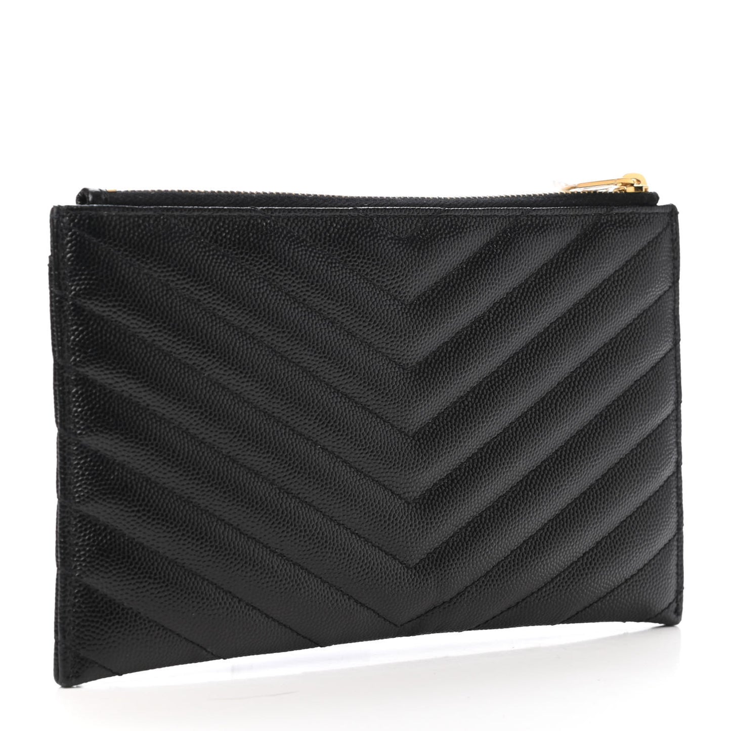 Grain De Poudre Chevron Monogram Bill Pouch Black