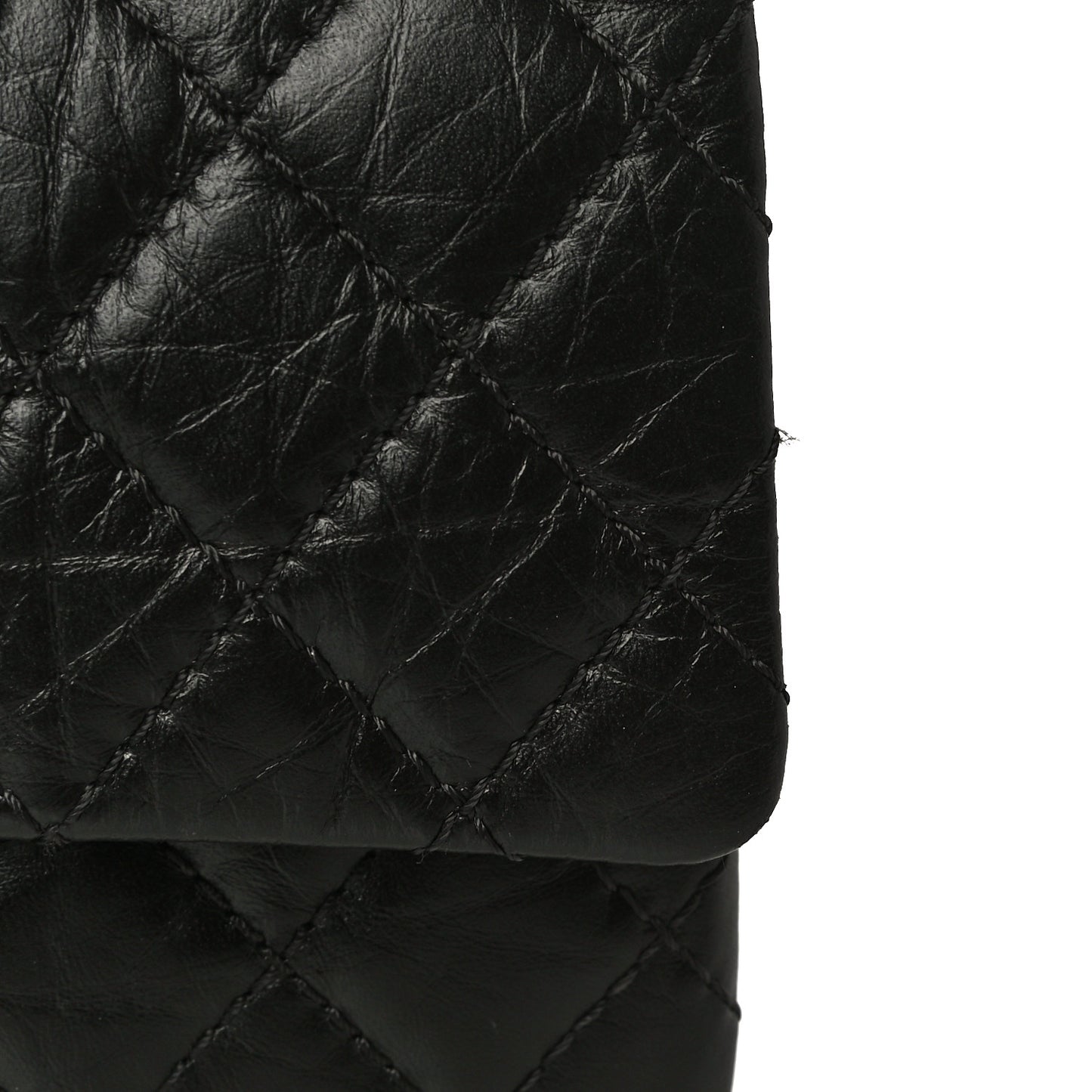 Aged Calfskin Quilted 2.55 Reissue 225 Flap Black