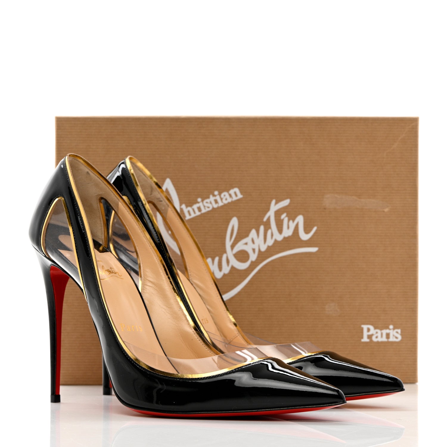 Christian Louboutin Patent PVC Specchio Cosmo 554 100 Pumps 41 Black 13 of 13