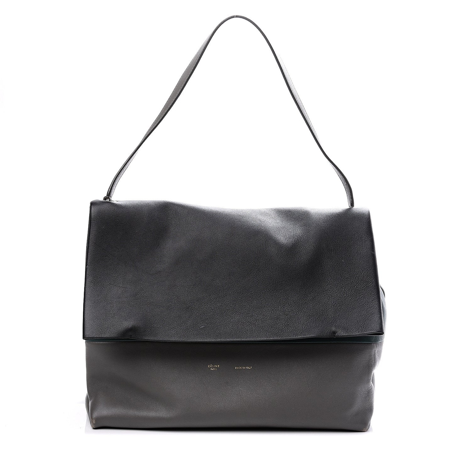 Calfskin All Soft Shoulder Bag Grey