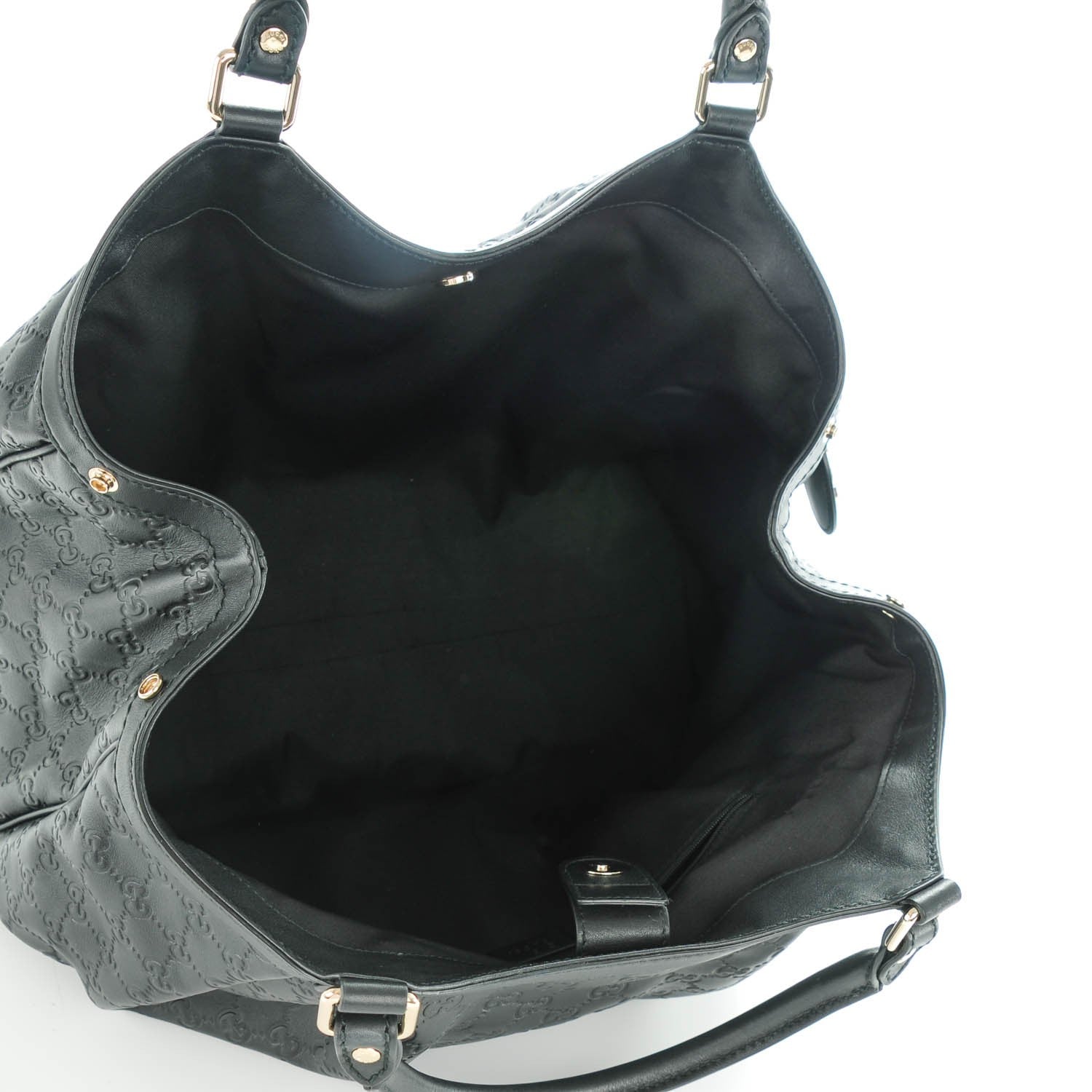 Gucci Guccissima Vitello Tender Large Sukey Tote Black 5 of 7