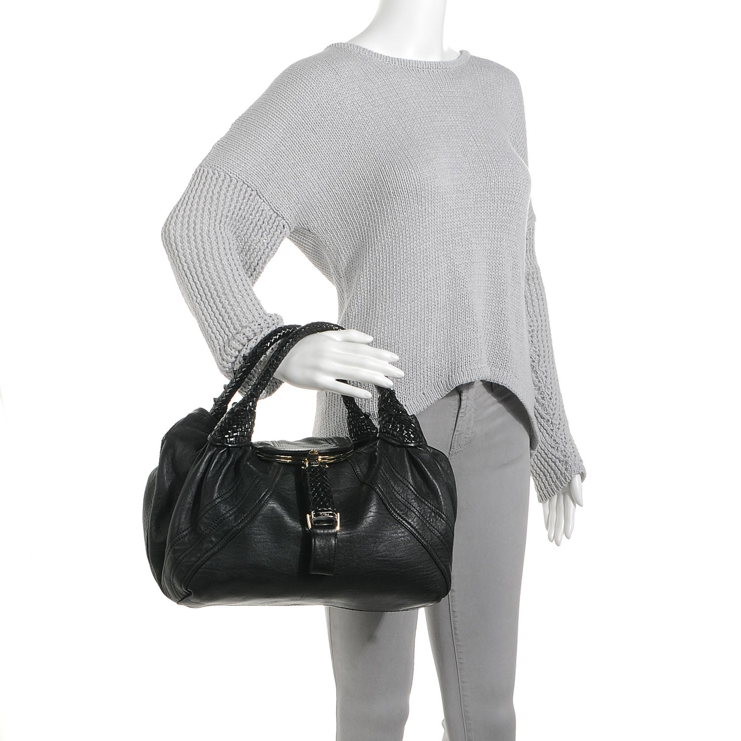 Fendi Nappa Nuvolata Spy Black 2 of 7