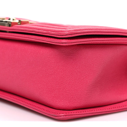 Chanel Caviar Quilted Medium Boy Flap Pink 10 of 12