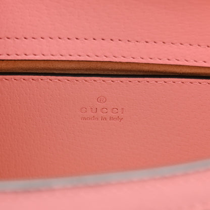 Gucci Textured Dollar Calfskin Web Small Diana Shoulder Bag Wild Rose Black 6 of 11