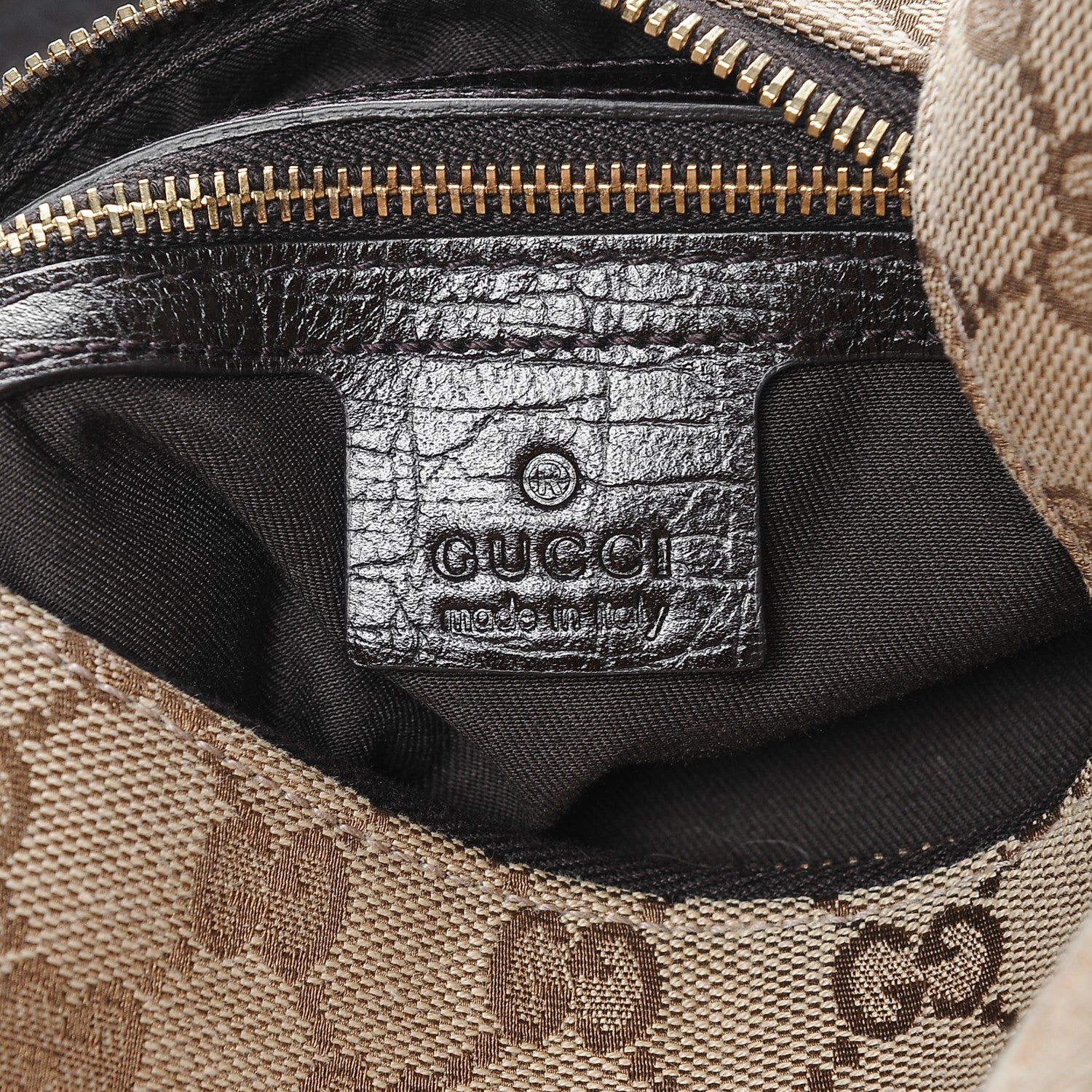 Gucci Monogram Medium Horsebit Chain Hobo Dark Brown 6 of 6