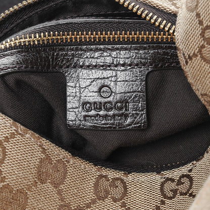 Gucci Monogram Medium Horsebit Chain Hobo Dark Brown 6 of 6