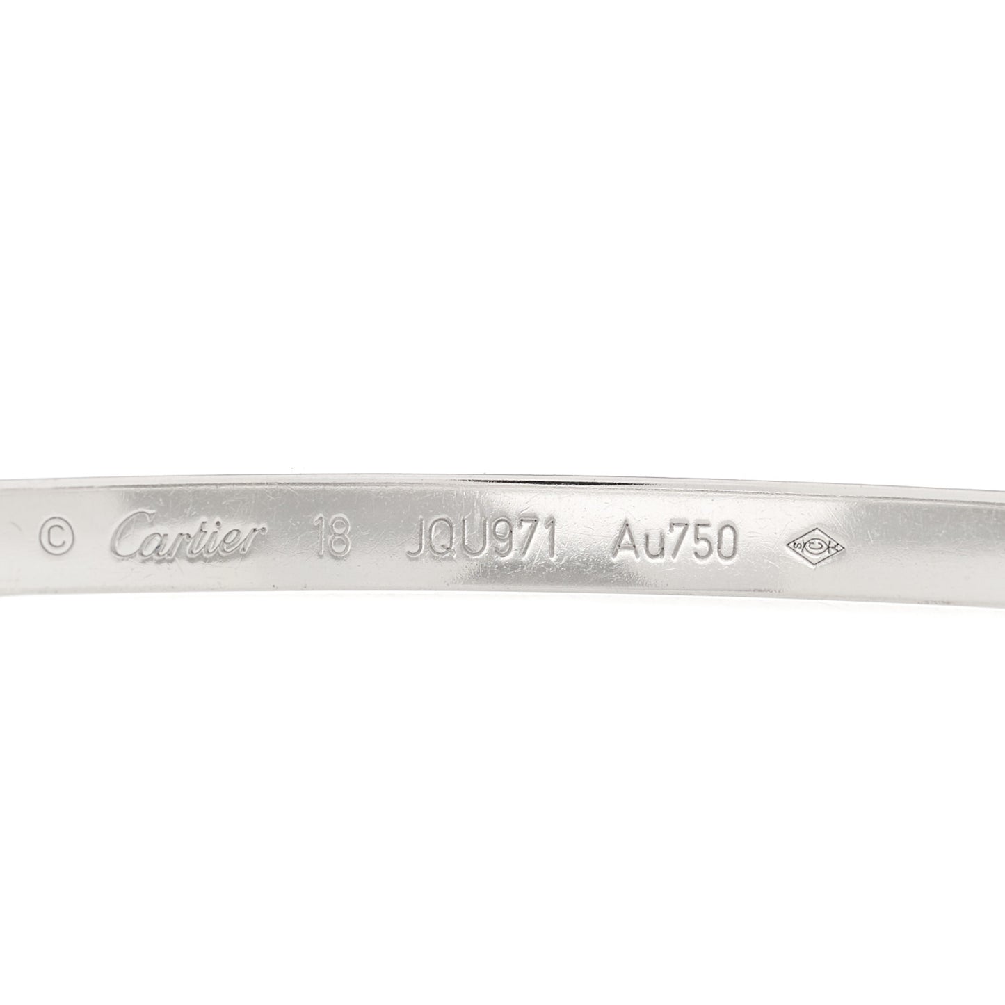 18K White Gold Diamond Small LOVE Paved Bracelet 18