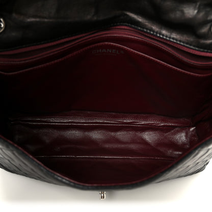 Chanel Washed Lambskin Quilted Maxi Single Flap Black 5 of 15