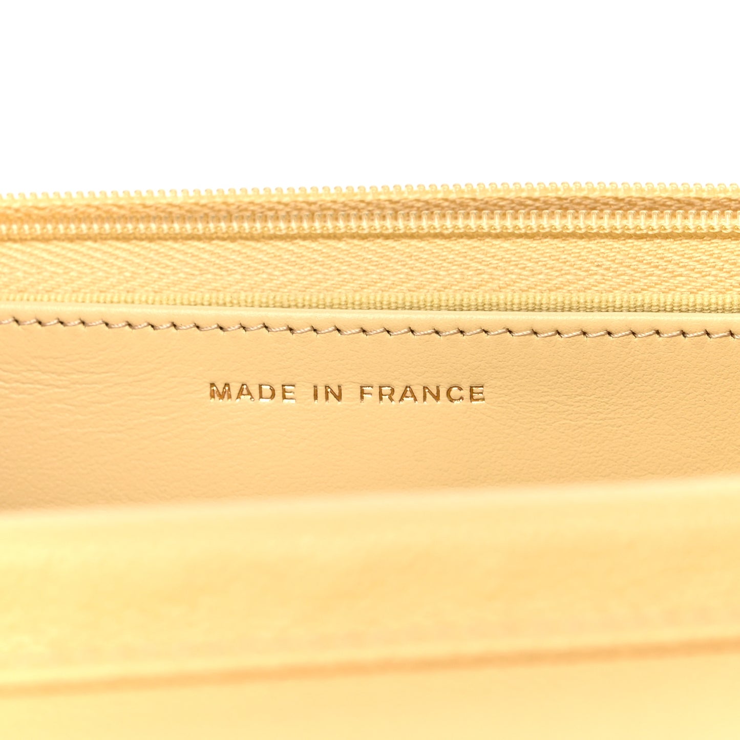 Caviar Quilted Wallet on Chain WOC Yellow