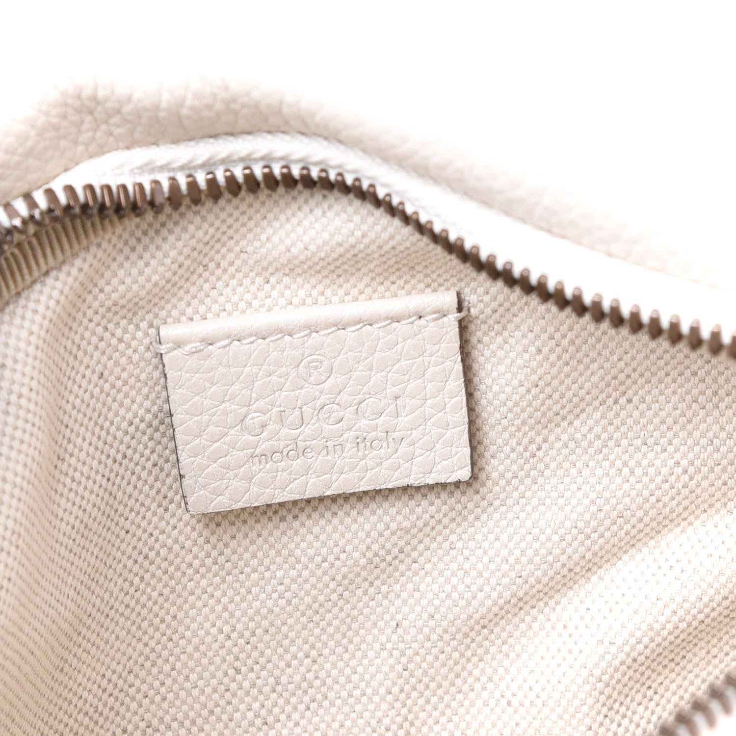Gucci Grained Calfskin Small Logo Belt Bag White 7 of 9
