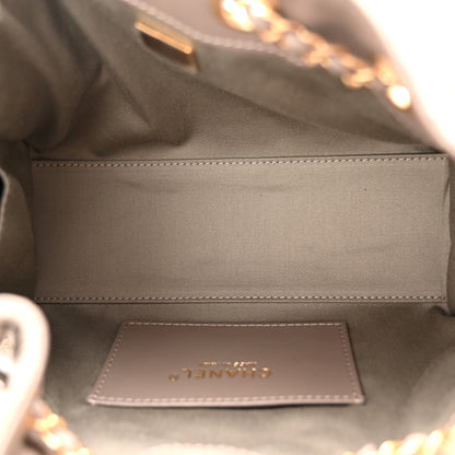 Chanel Suede Quilted Mini Chanel 25 Handbag Dark Grey 5 of 10