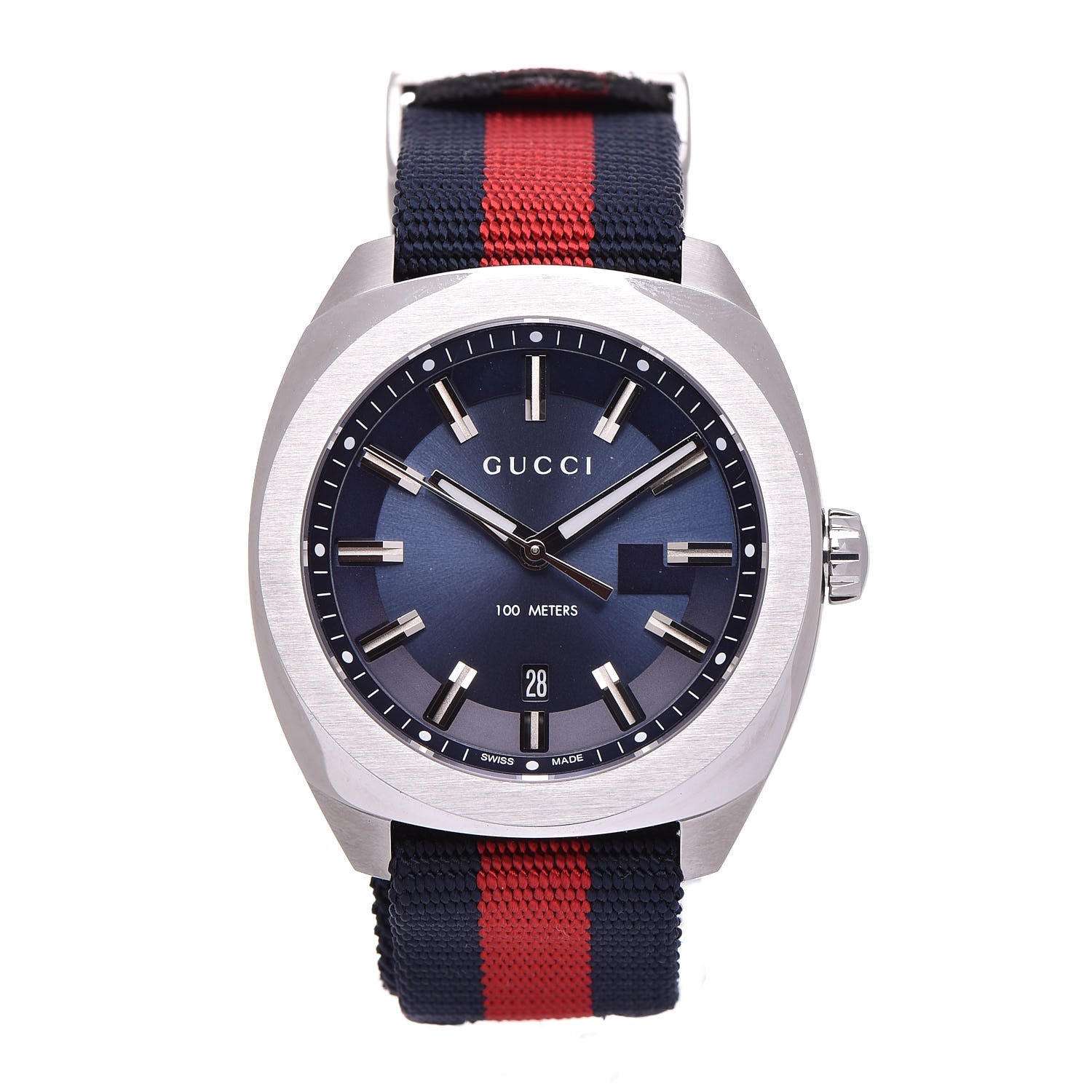 Gucci Stainless Steel Nylon 41mm GG2570 Quartz Watch Blue 1 of 5