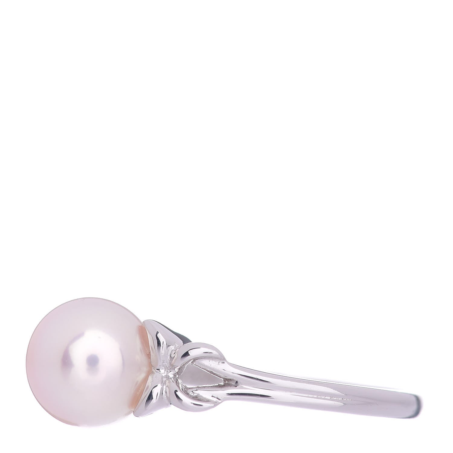 Mikimoto Platinum Akoya Pearl 8mm Bow Ring 51 5.75 3 of 5
