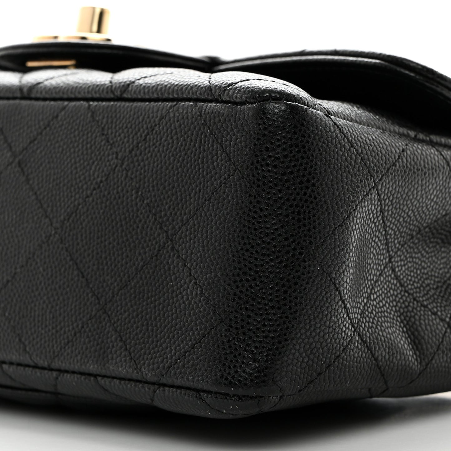 Caviar Quilted Mini Rectangular Flap Black