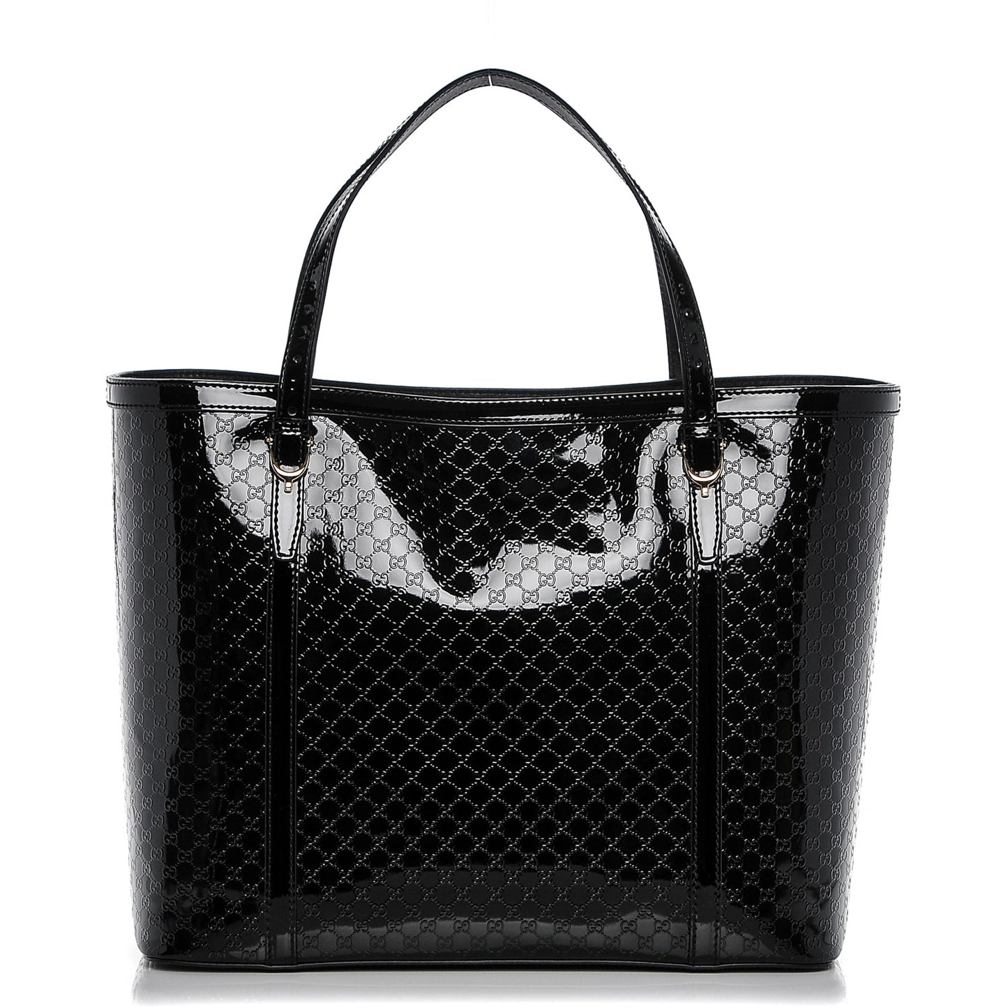 Patent Microguccissima Medium Nice Tote Black