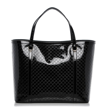 Gucci Patent Microguccissima Medium Nice Tote Black 1 of 6