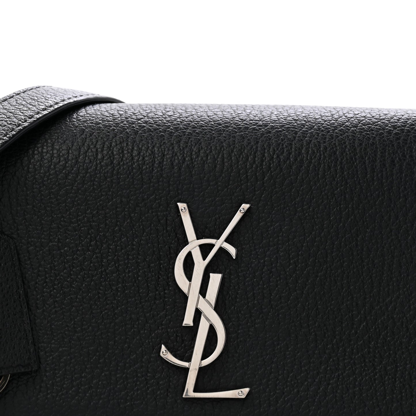 Calfskin Medium Monogram Sunset Satchel Black