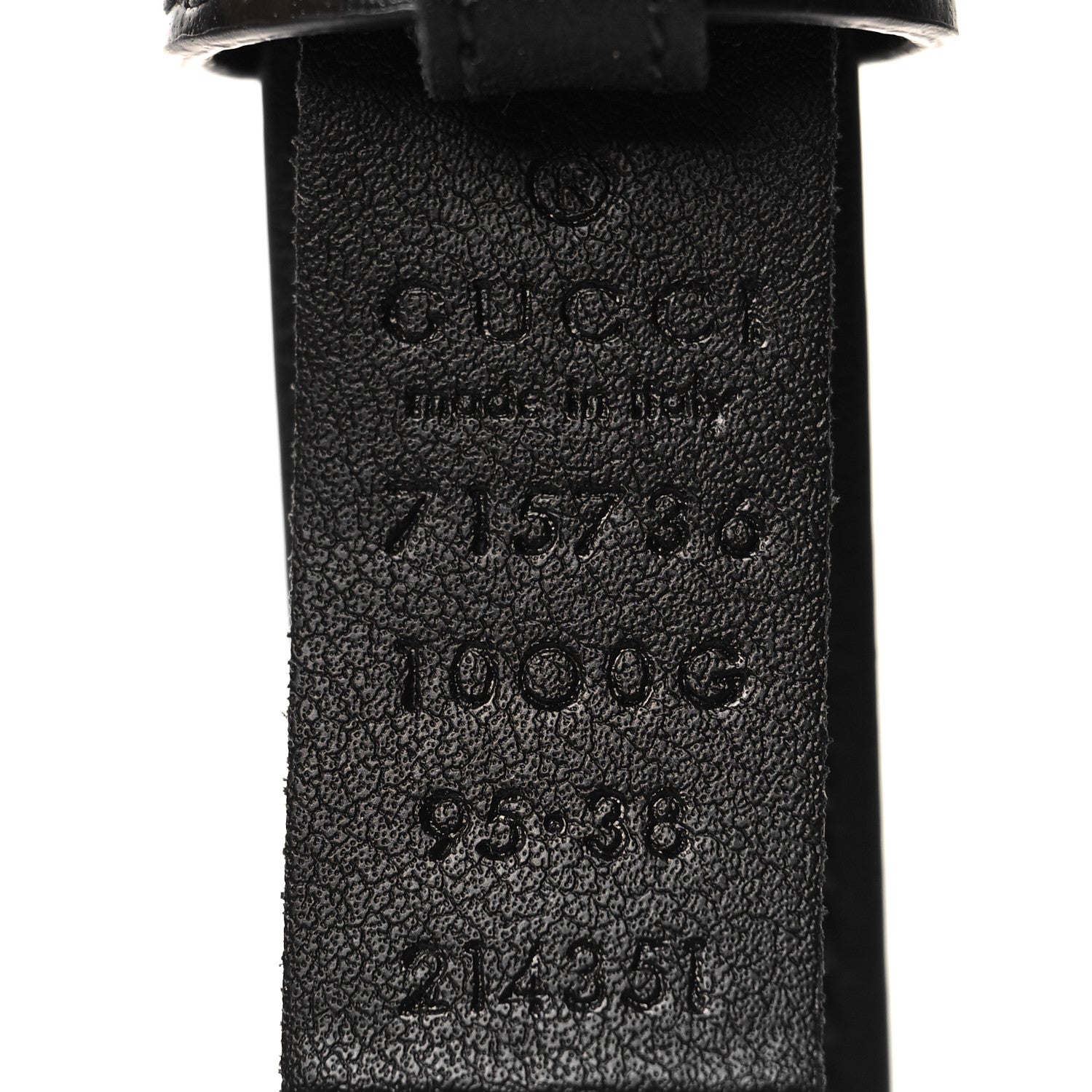 Gucci Calfskin Slim Studded Belt 95 38 Black 5 of 5