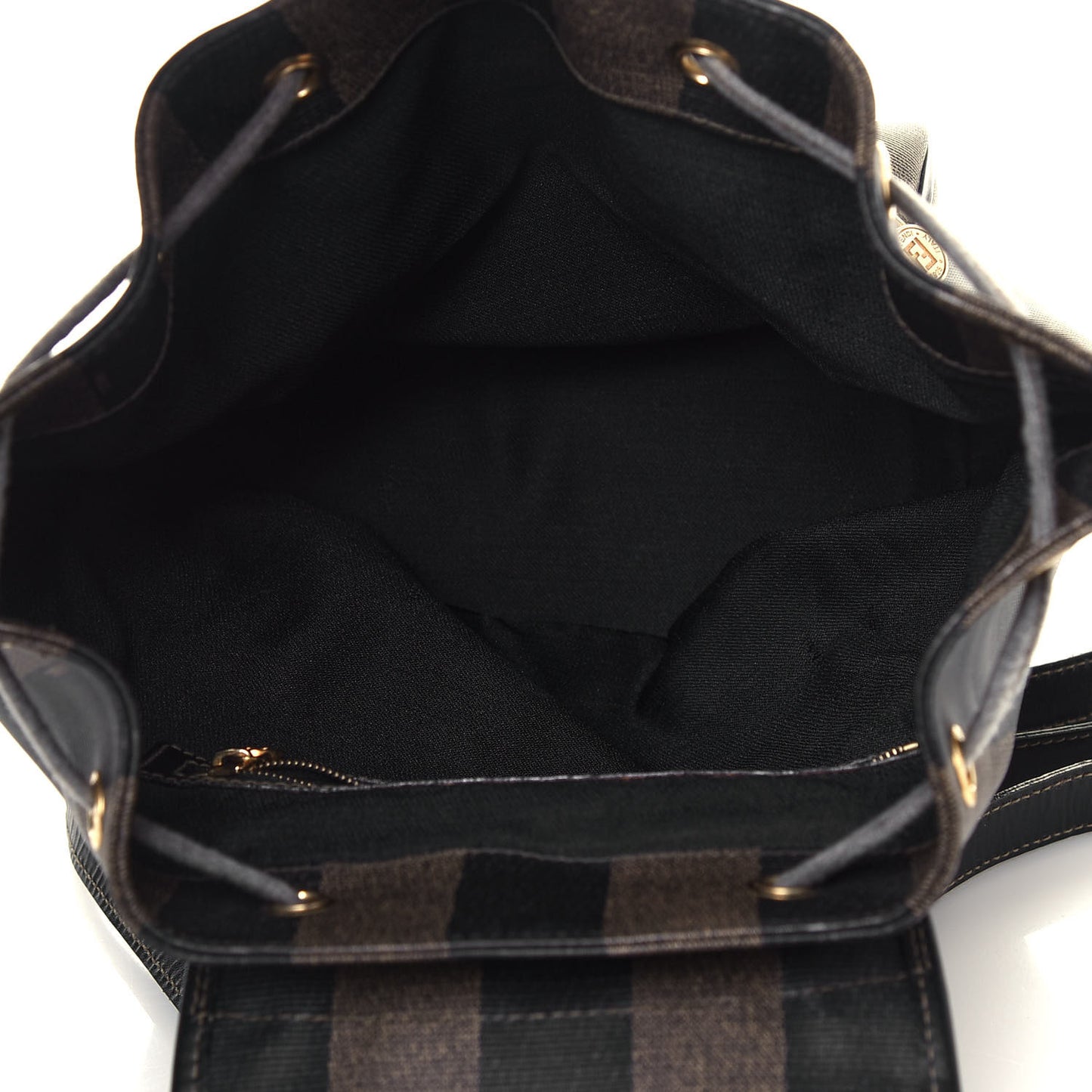 Coated Canvas Pequin Drawstring Backpack Tobacco