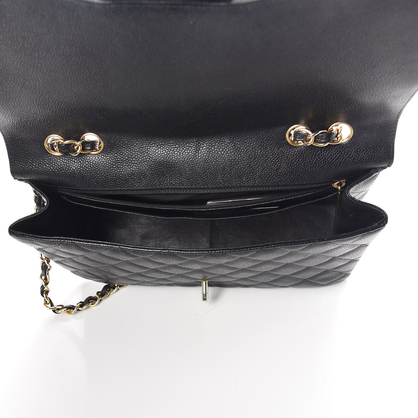Caviar Quilted Jumbo Single Flap Black