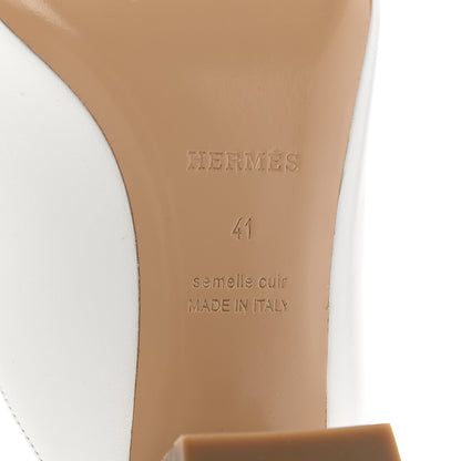 Hermes Calfskin Alma Mules 41 White 6 of 7
