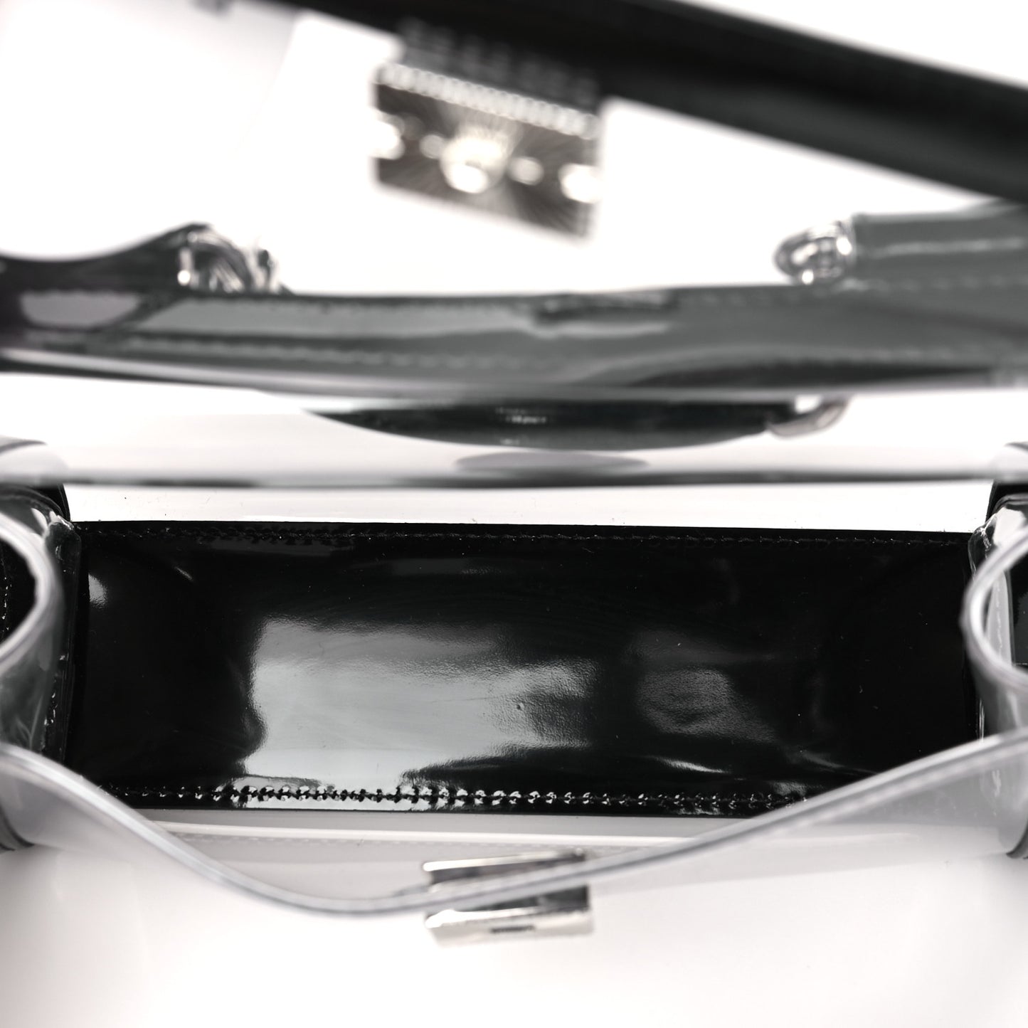 PVC Small Miss Sicily Satchel Transparent Black