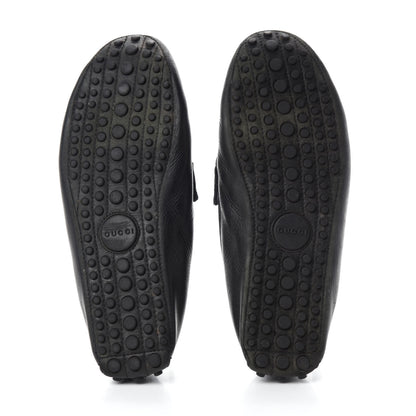 Gucci Calfskin Mens Horsebit Web Driver Loafers 8.5 Black 5 of 7