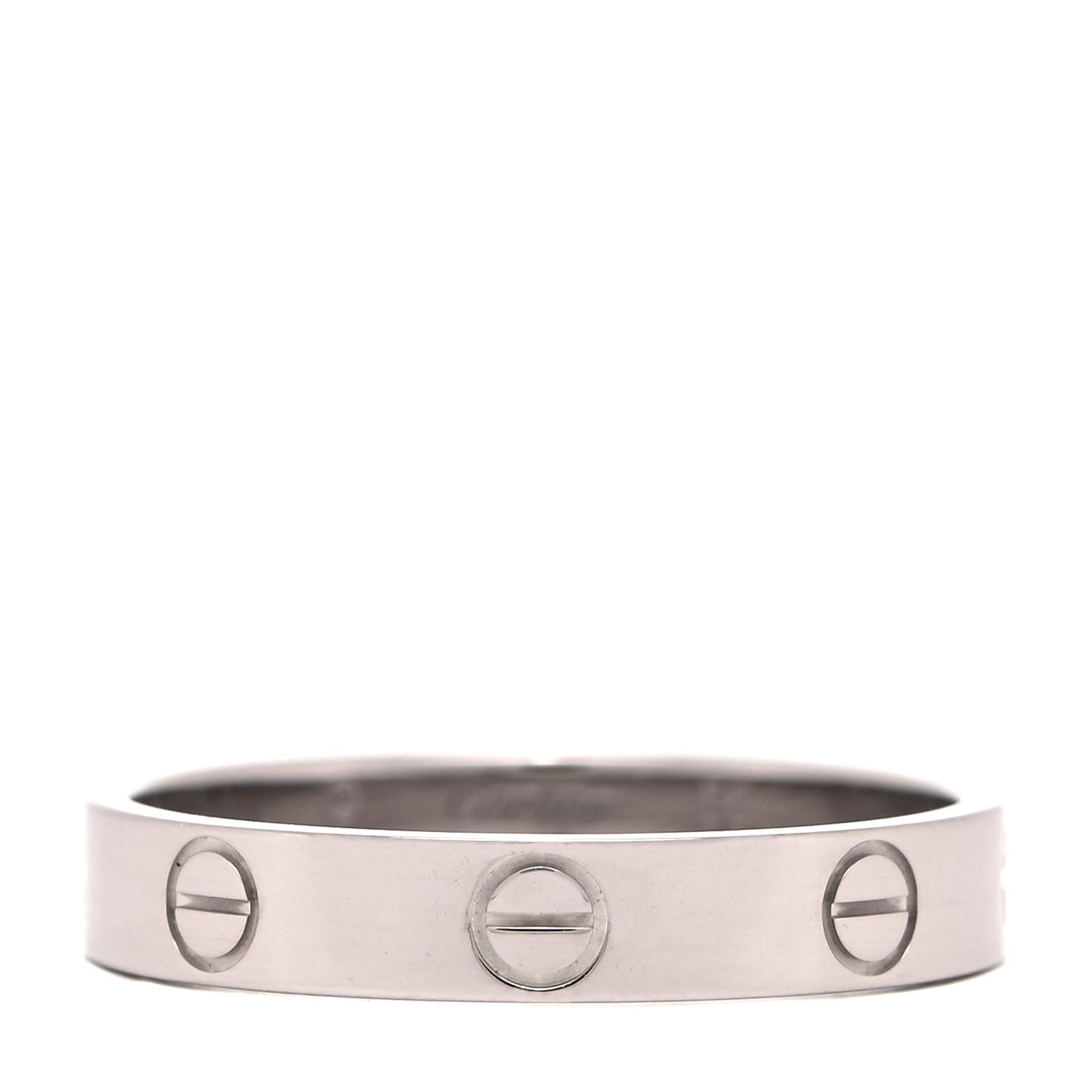 18K White Gold 3.5mm LOVE Wedding Band Ring 56 7.5