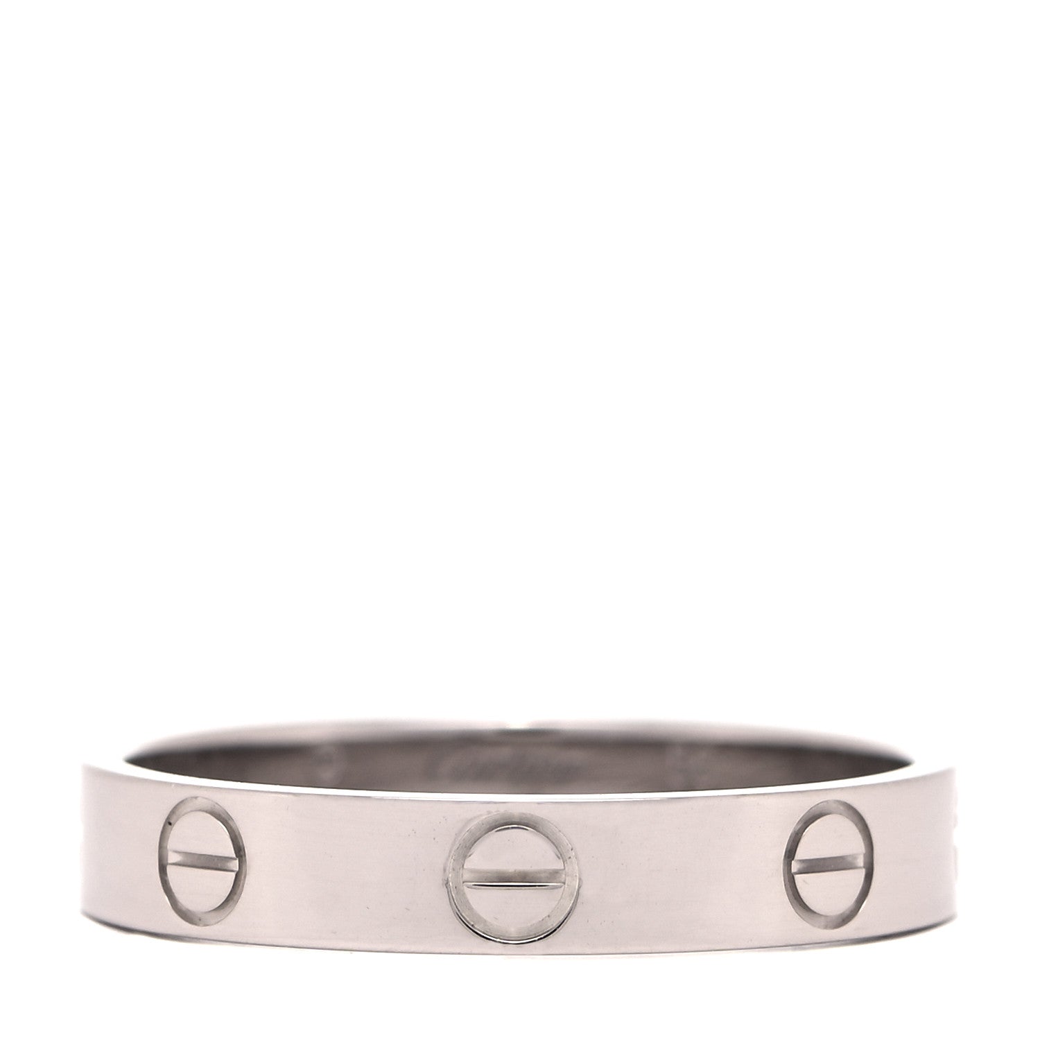 Cartier 18K White Gold 3.5mm LOVE Wedding Band Ring 56 7.5 1 of 4