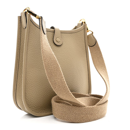 Hermes Taurillon Clemence Evelyne TPM Beige Marfa 3 of 10