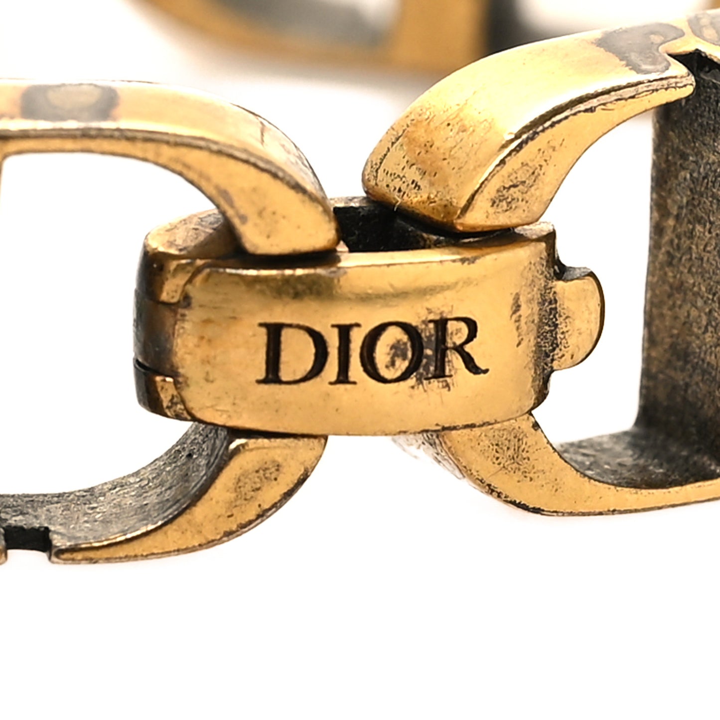 Metal CD Chain Bracelet Gold
