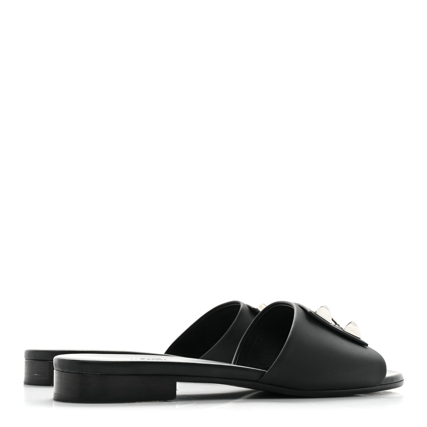 Calfskin Dune Sandals 37 Black